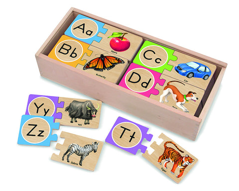 Melissa & Doug - Alphabet Wooden Puzzle Cards