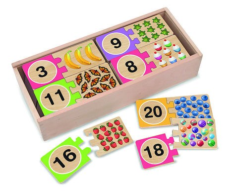 Melissa & Doug - Numbers Wooden Puzzle Cards